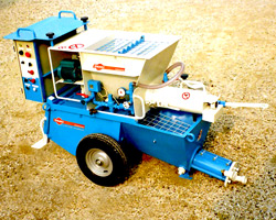 plastering machine CK 25 in transport position